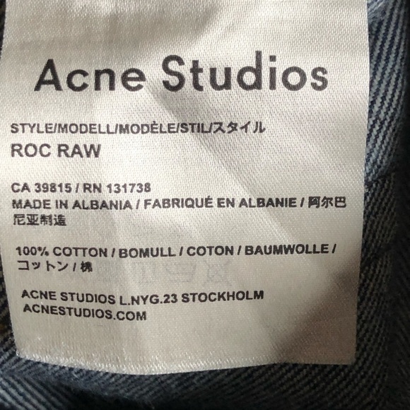Acne Studio Mens Jeans Roc Raw Size 33 - Picture 6 of 12